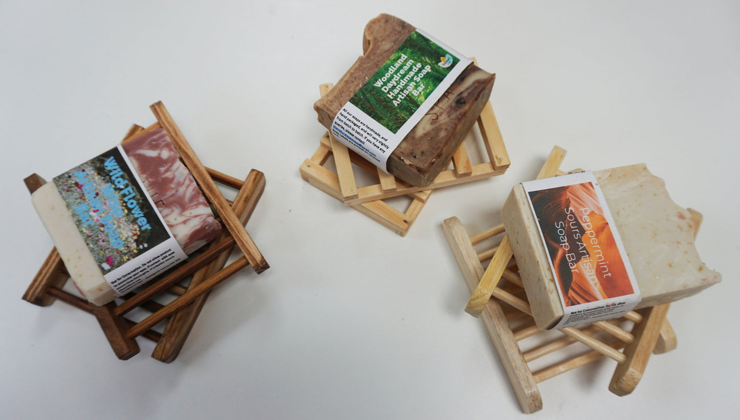 🌿Natural Bamboo Soap Draining Dish - Ladder Style