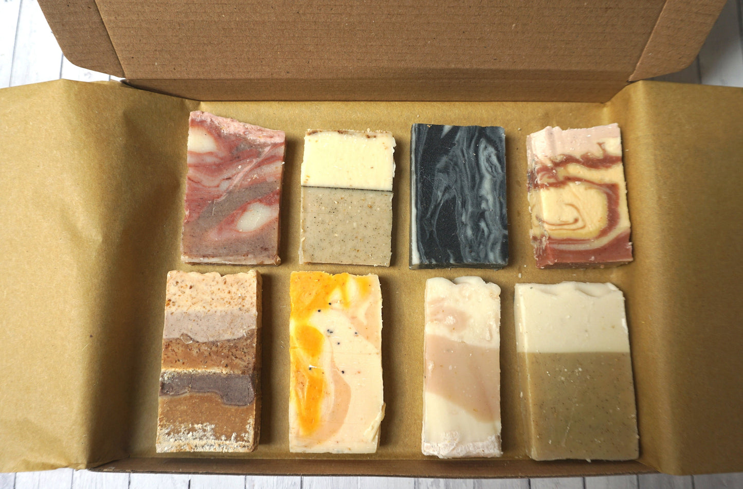 🌿Soap Sampler Gift Set -  8 x 15g  Mini Travel Soaps - Letterbox Sized