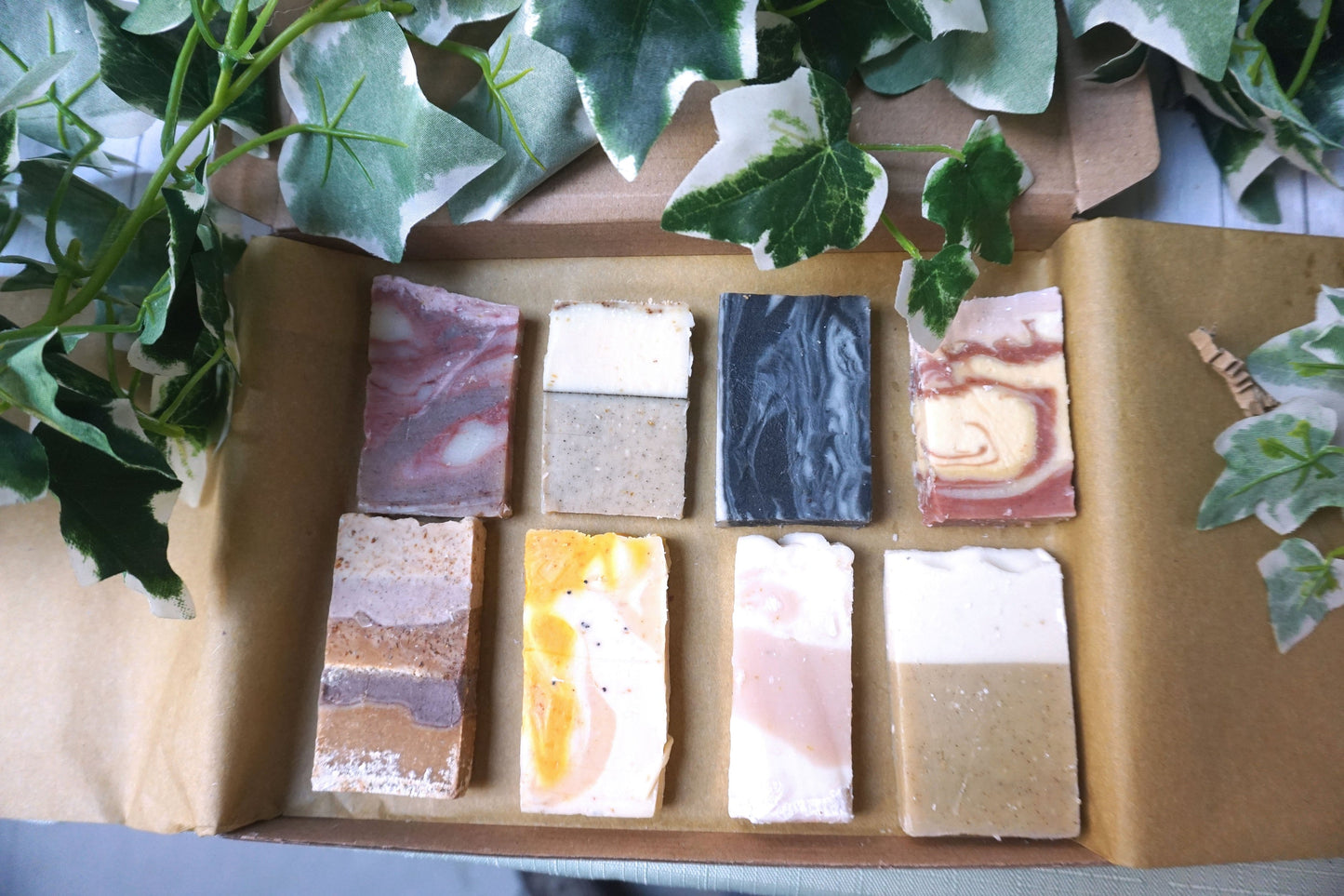 🌿Soap Sampler Gift Set -  8 x 15g  Mini Travel Soaps - Letterbox Sized