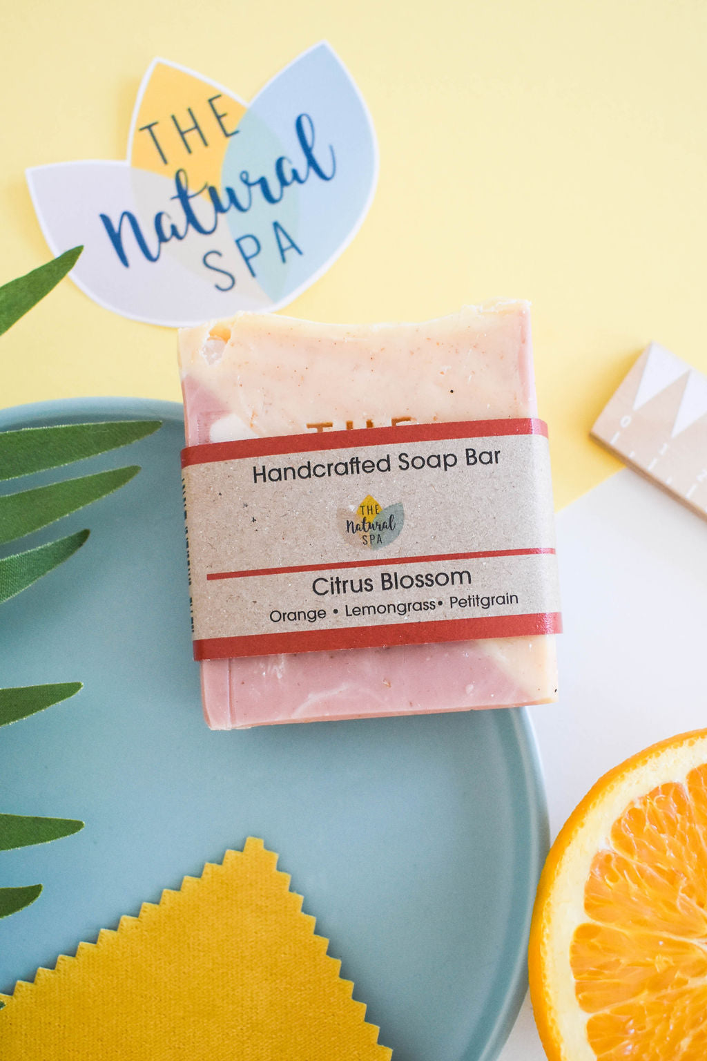 🌿Citrus Blossom Cold Process Soap – Lemongrass, Orange & Palmarosa