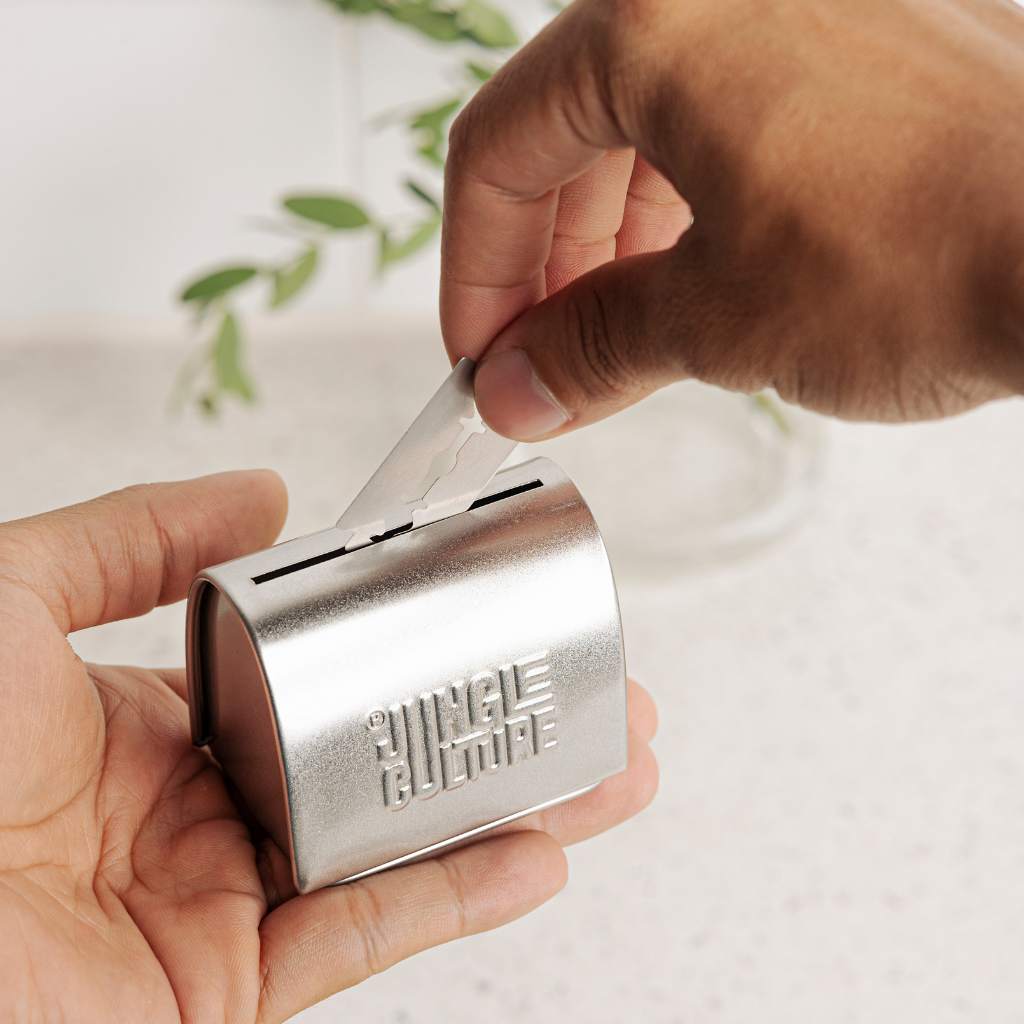 🌿Razor Blade Disposal Tin – Safe & Sustainable Storage-1