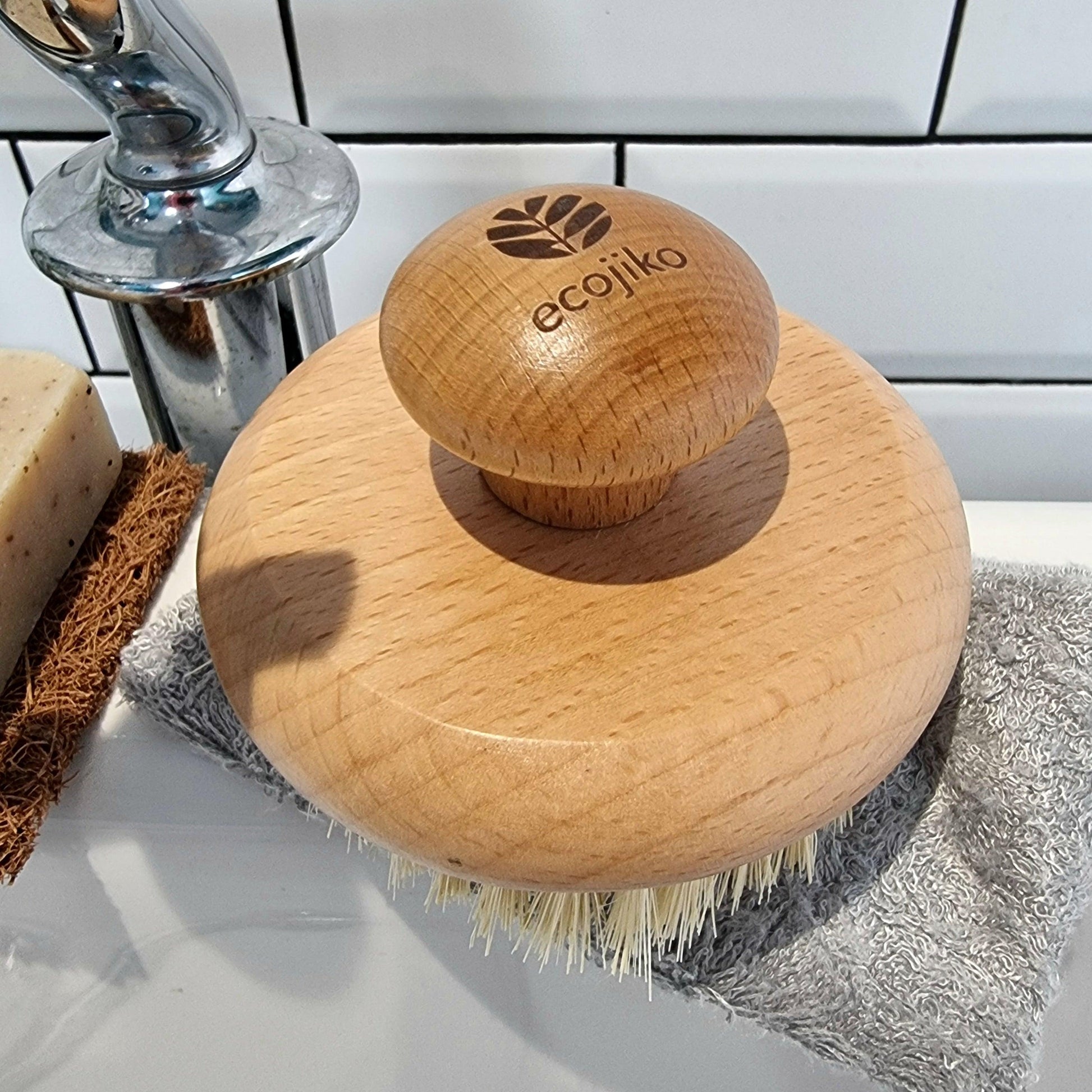 🌿Wooden Exfoliating Dry Body Brush | Natural Beech Wood Plant Based Bristles Beauty Brush-3